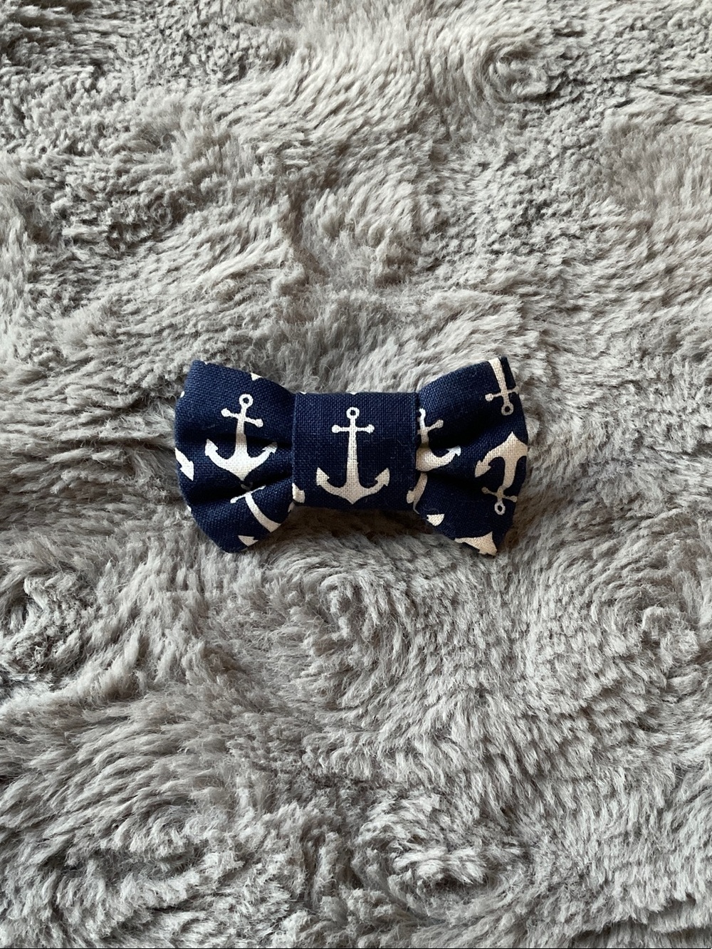 Nautical Mini Navy Anchor Bow Tie Velcro clip on for PETS NWOT